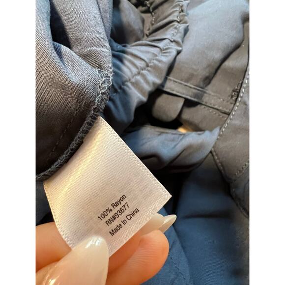 NEW a.n.a A New Approach Lightweight Rayon Romper Blue Size Small JL - Picture 8 of 9